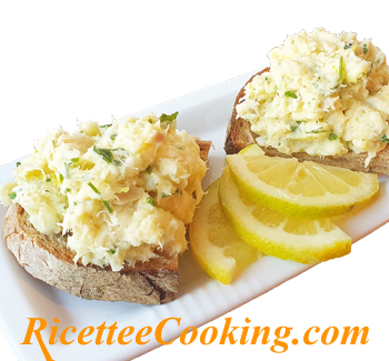 Crostini con baccal&agrave; mantecato